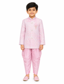 EliteCharm Boys Premium Jacquard Readymade Sherwani Set