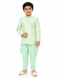 EliteCharm Boys Premium Jacquard Readymade Sherwani Set