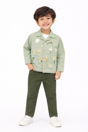 Gracecharm Boys Cotton Casual Jacket with T-Shirt and Pant Set