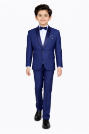 Royal Elegance Boys Premium Rayon Coat Suit with Bow Tie – Stylish Formal Outfit