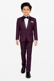 Royal Elegance Boys Premium Rayon Coat Suit with Bow Tie – Stylish Formal Outfit