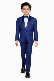 Royal Elegance Boys Premium Rayon Coat Suit with Bow Tie – Stylish Formal Outfit