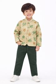 Gracecharm Boys Jacquard Ethnic jacket and Pants Set
