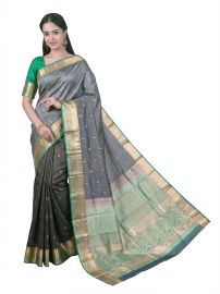 Gracecharm Elegant Gift Art Silk Striped and Butta Design with Border Saree