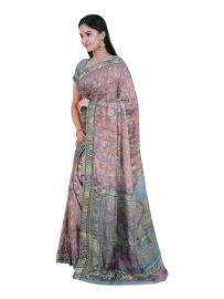 BlossomEase Art Tussar Traditional Design with Border Saree