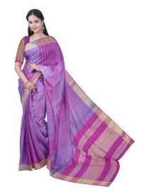 Gracecharm Elegant Kovai Cotton Striped Design with Border Saree