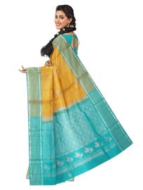 Kanmanie Soft Silk Paisley Butta with 5 Inch Zari Lines Border Saree