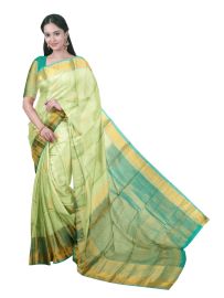 Gracecharm Art Soft Silk Striped and Butta Design with Border Saree