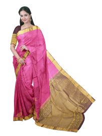 Gracecharm Elegant Art Soft Silk Butta Design with Border Saree