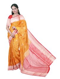 Gracecharm Elegant Art Soft Silk Checked Butta Design with Border Saree