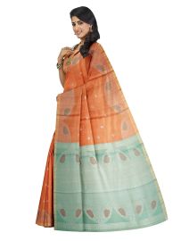 Kanmanie Soft Silk Small Butta with 5 Inch Turning Border Saree