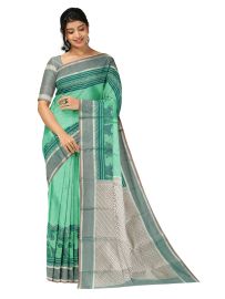 Gracecharm Art Soft Silk Goddess Face Motif Border Saree