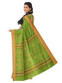 Kanmanie Cotton Lotus Butta with 3 Inch Jacquard Border Saree