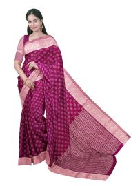 Gracecharm Kora Silk Cotton Butta with Border Saree