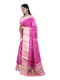 GraceCharm Manipuri Cotton Butta with Floral Vine Pallu Saree
