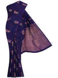 Gracecharm Art Soft Silk Floral Butta with Geometric Zari Pallu Saree