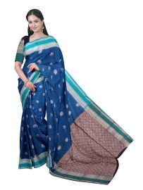 Gracecharm Silk Cotton Geometric Butta Tessellation Pallu Saree