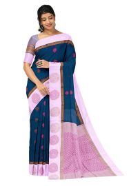 Gracecharm Silk Cotton Butta with Geometric Mosaic Pallu Saree