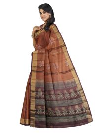 Kanmanie Soft Silk Floral Spray Butta 1 Inch Asthiri Border Saree