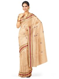 Kanmanie Silk Cotton Butta with 5 Inch Traditional Border Saree