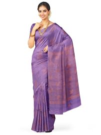 Kanmanie Softy Silk Leaf Butta with Floral Leaf Jaal Pallu Saree