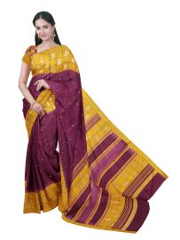 Gracecharm Fancy Dopian butta with paisley checks inside the grids border Saree