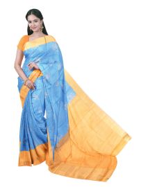 Gracecharm Gift Art Silk Square Butta with Contrast Zari Border Saree