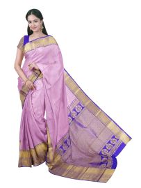 Shop Gracecharm Tissue Silk Jacquard Saree with metallic zari threads and rich brocade weaving, crafted for a luxurious look at weddings and festive occasions.