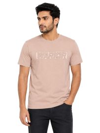 Warior Men's Embossed Logo Graphic Crew Neck T-Shirt
