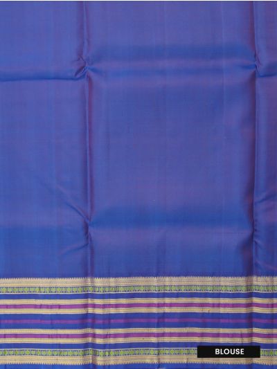 Kanmanie Soft Silk Floral and Circular Butta with 8 Inch Traditional Border Saree