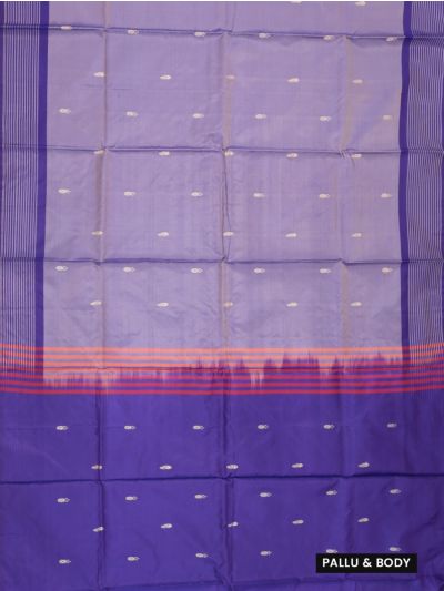 Kanmanie Vazhainaar Pattu Lavender Purple Blue Butta Saree