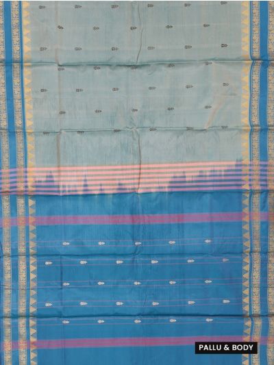 Kanmanie Vazhainaar Pattu Twin Leaf Annapakshi Zari Border Saree
