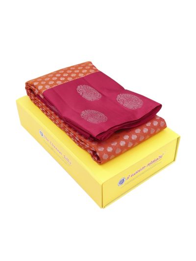 Vivaha Kanchipuram Pure Silk Butta with Lotus Creeper Pallu Saree