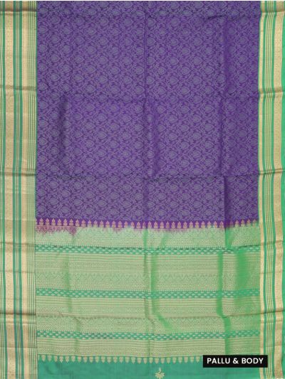 Kanmanie Soft Silk Allover Floral Jaal with 6 Inch Border Saree