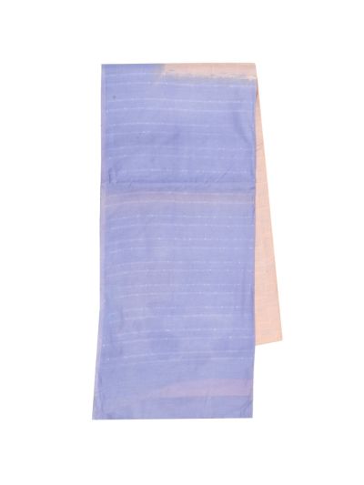BlossomEase Art Tussar Chevron Design Contrast Border Saree