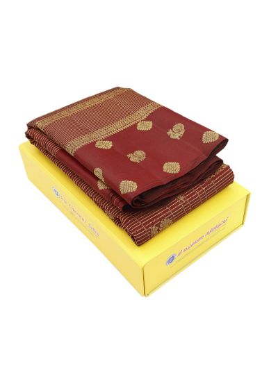 Vivaha Kanchipuram Pure Silk Annapakshi Butta with Checks Butta Pallu Saree
