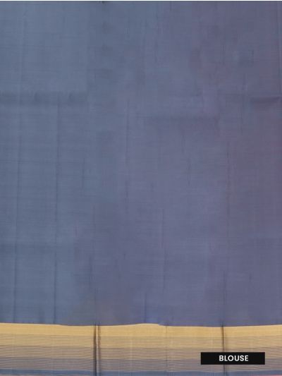 Kanmanie Pure Soft Silk Floral Butta with 5-Inch Zari Warp Border Saree