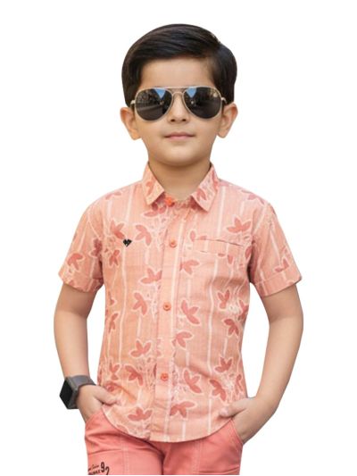 Graceful Essence Boys Trendy Cotton Printed Shirt and Shorts Set