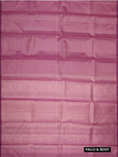 Gracecharm Elegant Pure Soft Silk Checked Design with Small Border Saree