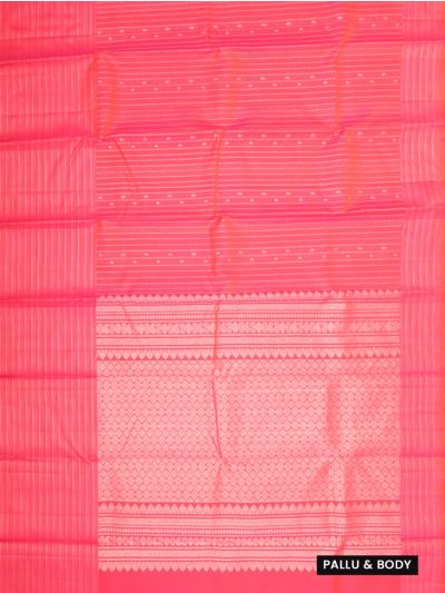 Gracecharm Elegant Pure Soft Silk Striped and Butta Design with Border Saree