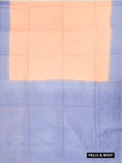 BlossomEase Art Tussar Chevron Design Contrast Border Saree