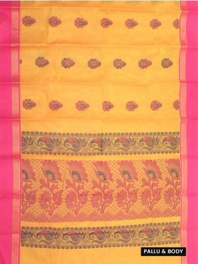 Gracecharm Elegant Kanchi Cotton Butta Design with Border Saree