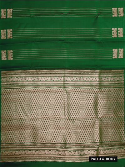 Gracecharm Elegant Pure Soft Silk Striped Design with Border Saree