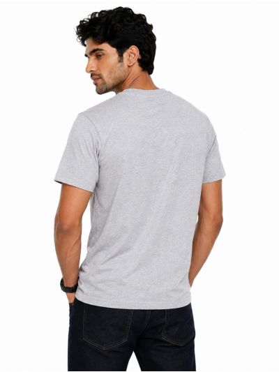 Warior Men's Distressed Native American Chief Graphic Print Crew Neck T-Shirt