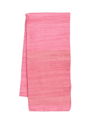 Gracecharm Semi Linen Dotted Stripe with Horizontal Stripe Pallu Saree