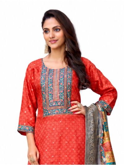 Graceful Muse Readymade Floral Yoke Butta Salwar Kameez
