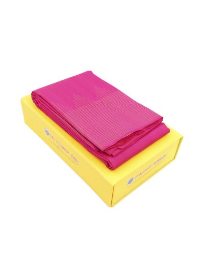Gracecharm Pure Soft Silk Plain Body with Diamond Lattice Brocade Pallu Saree