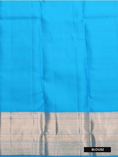Vivaha Pure Silk Kanchipuram Checked and Butta Design with Zari Border Saree