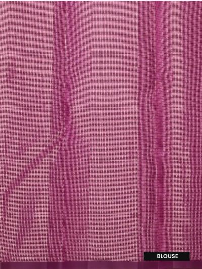 Gracecharm Elegant Pure Soft Silk Checked Design with Small Border Saree