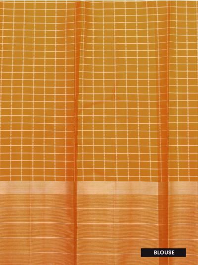 Gracecharm Elegant Pure Soft Silk Checked and Butta Design with Border Saree